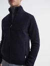 Reiss Navy Meteor Quilted Hybrid Jacket