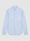 Reiss Soft Blue Greenwich Soft Wash Button Down Oxford Shirt