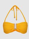 Reiss Yellow Carina Bandeau Bikini Top