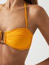 Reiss Yellow Carina Bandeau Bikini Top