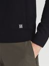 Reiss Navy Greene Golf Merino Wool Roll Neck Jumper