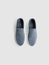 Reiss Airforce Blue Luca Suede Slip-On Trainers