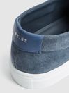 Reiss Airforce Blue Luca Suede Slip-On Trainers