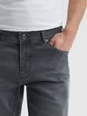 Reiss Grey Robin Slim Fit Washed Jersey Jeans