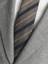 Reiss Blue Barbican Striped Silk Tie