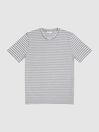 Reiss White/Soft Grey Elijah Mercerised Striped Crew Neck T-Shirt