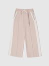 Reiss Pink Frazer Junior Side Stripe Tapered Track Trousers