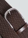 Reiss Chocolate Albany Leather Belt
