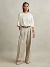 Reiss Ivory Anya Relaxed Satin Blouse