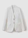 Reiss White Harper Tailored Single Breasted Suit Blazer