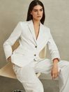 Reiss White Harper Tailored Single Breasted Suit Blazer