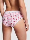 Victoria's Secret PINK Optic White Strawberry Print Cotton Logo Hipster Knickers