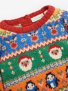 JoJo Maman Bébé Multi Coloured Christmas Fair Isle Knitted Baby All-In-One