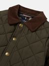 Joules Ambrose Green Diamond Quilted Jacket