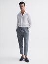 Reiss Indigo Map Tapered Side Adjuster Trousers