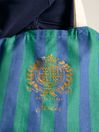 Joules Official Badminton Blue & Green Striped Tote Bag