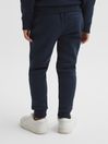 Reiss Navy Clark Junior Embroidered Jersey Joggers