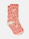 Joules Excellent Everyday Pink Floral Ankle Socks
