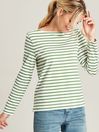Joules Harbour Green Striped Long Sleeve Breton Top