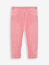 JoJo Maman Bébé Green & Rose Pink 2-Pack Jersey Cord Jeggings
