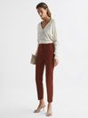 Reiss Red Joanne Petite Slim Fit Tailored Trousers