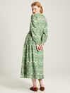 Joules Heather Green Floral Pleated Dress