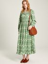 Joules Heather Green Floral Pleated Dress