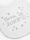JoJo Maman Bébé White Born in 2023 Embroidered Bib