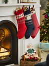 JoJo Maman Bébé Navy Reindeer Knitted Stocking