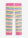 JoJo Maman Bébé Pink Rainbow Stripe Baby Leggings