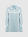 Reiss Blue Hailey Silk Shirt