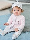 JoJo Maman Bébé Pink 3-Piece Flopsy Bunny Sleepsuit, Jacket & Hat Set