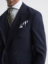 Reiss Blue Broadgate Double Breasted Prince of Wales Check Blazer
