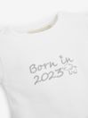 JoJo Maman Bébé White Born in 2023 Embroidered Body