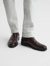 Reiss Brown Tenor Leather Chelsea Boots