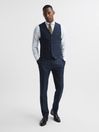 Reiss Navy Ancroft Prince Of Wales Check Waistcoat