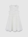 Reiss Ivory Kit Senior Lace Tulle Occasion Dress