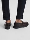 Reiss Bordeaux Cambridge Casual Leather Loafers