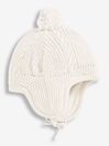 JoJo Maman Bébé Cream Cosy Cable Knitted Hat