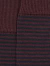 Reiss Bordeaux Mario Stripe Striped Socks