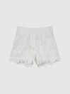 Reiss Ivory Skylar Junior Lace Shorts
