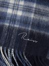 Reiss Navy Curtis Cashmere Checked Scarf