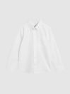 Reiss White Greenwich Senior Button-Down Oxford Shirt