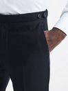 Reiss Navy Edition T Herringbone Wool Trousers