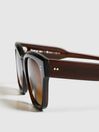 Reiss Brown Seven Chimi Large Frame Acetate Sunglasses