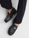 Reiss Black Charlotte Leather Loafers