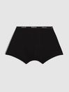 Reiss Black Heller Three Pack of Cotton Blend Boxers