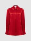 Reiss Red Hailey Silk Shirt