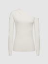 Reiss Ivory Lucy Off-Shoulder Fitted Top