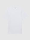 Reiss White Holt Jersey Crew Neck Short Sleeve T-Shirt